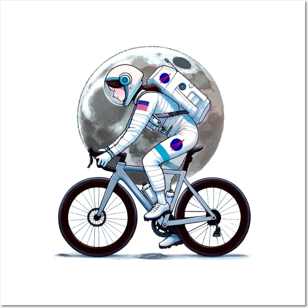 cycling to the moon Wall Art by rsclvisual